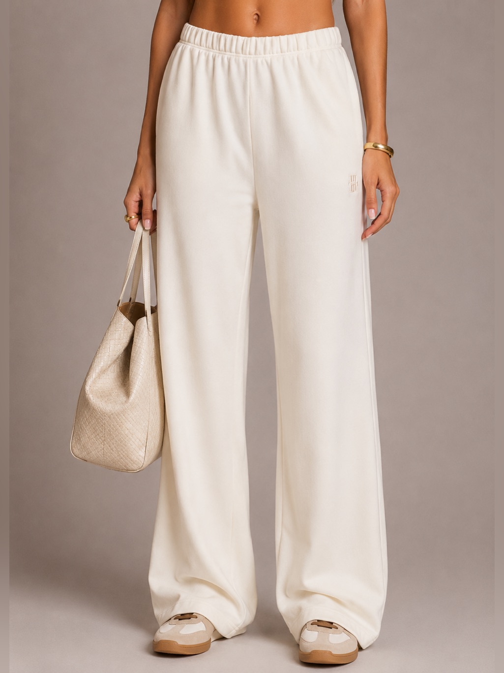 Nwt Eterne Straight-Leg Sweatpants - Cream